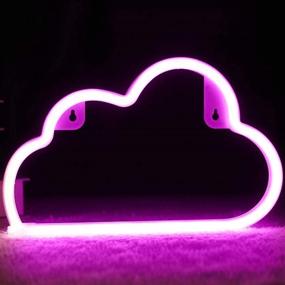 img 3 attached to Neon Sign Led Cloud Light - Fancci Neon Lights For Wall Decor Aesthetic