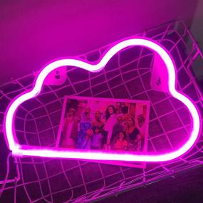 img 4 attached to Neon Sign Led Cloud Light - Fancci Neon Lights For Wall Decor Aesthetic
