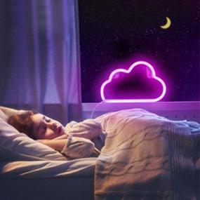 img 2 attached to Neon Sign Led Cloud Light - Fancci Neon Lights For Wall Decor Aesthetic