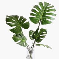 🌿 enhance your space with artificial tropical monstera leaves - perfect diy decorations for home, kitchen, wedding party - 6pcs/pack логотип