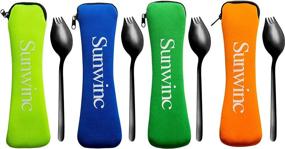 img 3 attached to Sunwinc Silverware Utensils Stainless Lightweight