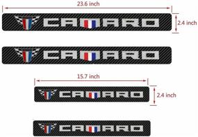 img 3 attached to 🚘 Enhance Your Camaro's Style with RINV 4Pcs 4D Carbon Fiber Door Sill Protectors