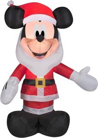 img 1 attached to Gemmy Inflatables 3.5' Mickey Mouse Santa Beard Disney Holiday Decor for Enhanced SEO