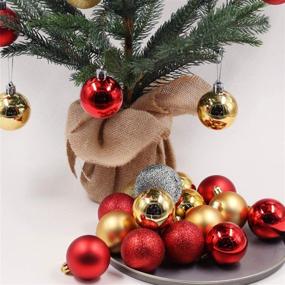 img 1 attached to 🎄 Vibrant and Shatterproof Christmas Ball Ornaments - 60 Pack, 1.57" - Perfect for Xmas Tree Decor, Holiday Parties, and Weddings!