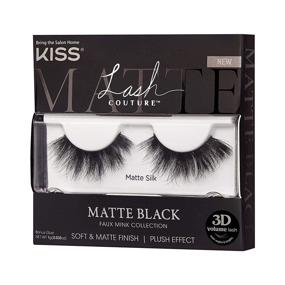 img 3 attached to Enhance Your Look with KISS Lash Couture Matte Black Faux Mink Collection: Soft Real Mink Texture, Matte Finish, and High Impact 3D Volume False Eyelashes - 1 Pair