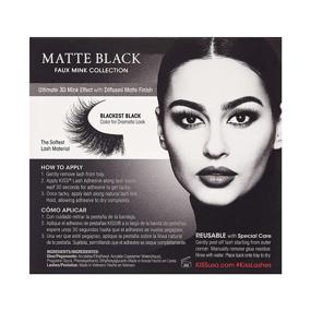 img 2 attached to Enhance Your Look with KISS Lash Couture Matte Black Faux Mink Collection: Soft Real Mink Texture, Matte Finish, and High Impact 3D Volume False Eyelashes - 1 Pair