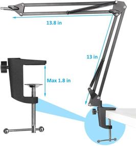 img 1 attached to Улучшите ваш опыт записи с подвесным кронштейном для микрофона HyperX SoloCast Mic Boom Stand - регулируемый ножничный кронштейн для микрофона HyperX SoloCast Microphone от YOUSHARES.