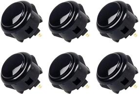 img 3 attached to 🕹️ Sanwa OBSF-30: 6-Piece Original Push Button Set for Arcade Gaming - Ideal for Jamma Video Games & Console Joysticks (Black)