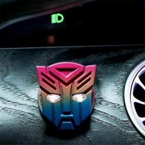 img 2 attached to Transformers Car One-Button Start Button Protective Cover Interior Modification Ignition Device Switch Metal Decorative Stickers (Autobot-Chameleon)