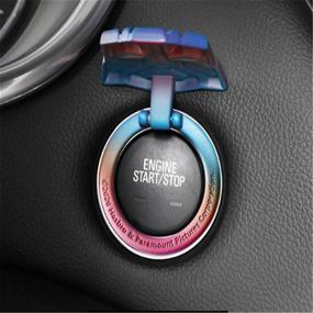 img 1 attached to Transformers Car One-Button Start Button Protective Cover Interior Modification Ignition Device Switch Metal Decorative Stickers (Autobot-Chameleon)