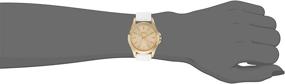 img 1 attached to 🌟 Женские часы Invicta 15149 "Ангел" с золотым корпусом из нержавеющей стали и белым кожаным ремешком