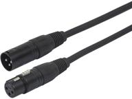 🔌 monoprice aes/ebu cable - 1.5m black, 22awg twisted conductors, copper braid & aluminum foil shielding - 3-pin dmx connector logo