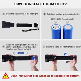 img 1 attached to 🔦 Lylting Rechargeable LED Flashlights - Ultra High Lumens, 90000 Lumens Super Bright Zoomable Waterproof Flashlight Kit with Batteries &amp; 3 Modes, Ideal Handheld Flashlight for Camping and Emergencies