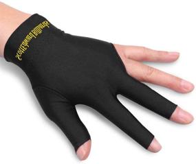 img 4 attached to 🎱 Set of 10 Scott Edward Billiard Gloves with 3 Open Fingers - Pool Cue Gloves in Spandex Lycra for Men and Women - Left or Right Hand