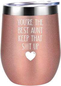 img 4 attached to 🎁 Aunt Gifts from Niece, Nephew: Funny BAE Best Aunt Ever Wine Tumbler & Mug - Perfect Birthday and Christmas Gifts for Aunt – Coolife