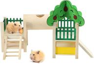 🐹 ultimate hamster playground: hamiledyi wooden house and tunnel system with fences, ladders, roofs, and play toys - ideal for syria hamster, mouse, gerbil, and small animals logo