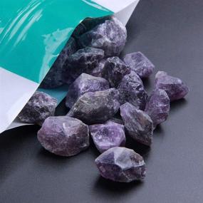 img 1 attached to TGS Gems Raw Amethyst Natural Healing Crystal Stones 15-40mm Each, Large 2lb Bulk Lot – Rough Rock Crystals for Tumbling, Cabbing, Reiki, Jewelry Design, Decorating Fountains & Fairy Gardens: Discover a Multifaceted Gem for All Your Creative Needs!