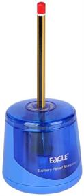img 3 attached to 🔋 Battery Operated Electric Pencil Sharpener by Eagle - Blue, Double Blade Design, Large Shaving Holder