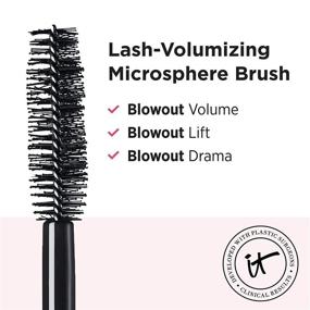 img 1 attached to 💨 IT Cosmetics Lash Blowout Mascara: Lift, Volumize, and Separate Lashes with Drybar Developed Unique Wand - Contains Biotin for Luscious Lashes - 0.24 fl oz