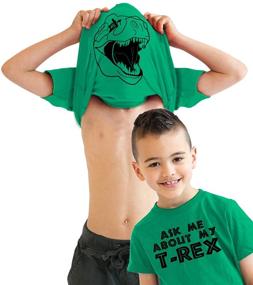 img 4 attached to 🦕 Dinosaur Graphic Heather Tops, Tees & Shirts for Youth Boys: Unleash their Inner Prehistoric Style!