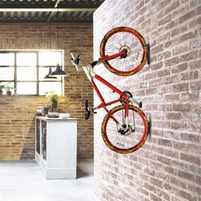 img 1 attached to 🚲 Dirza Bike Wall Mount Rack - Vertical Bike Storage with Tire Tray for Indoor Garage Shed - Easy Installation - Ideal for Hanging Road, Mountain, Hybrid Bikes - Includes Screws - 1 Pack