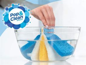 img 3 attached to 🧽 Biodegradable Pop & Clean Compressed Household Cleaning Sponge; Palm Size 5-Pack: 4-3/4" x 2-3/4" x 5/8