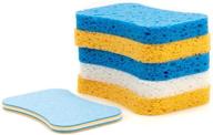 🧽 biodegradable pop & clean compressed household cleaning sponge; palm size 5-pack: 4-3/4" x 2-3/4" x 5/8 logo