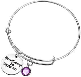 img 2 attached to 👯 Mainbead You're My Person Bracelet: 2 Pack Crystal Pendant Pinky Promise Charm Bracelets – Best Friend Birthday Gift