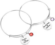 👯 mainbead you're my person bracelet: 2 pack crystal pendant pinky promise charm bracelets – best friend birthday gift logo