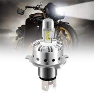 🏍️ 2019 обновленные лампы для мотоцикла powerty h4/9003 led - супер яркие 50 вт 12000 лм 6000к hi/lo луч конверсионный комплект - всё в одном дизайне ксеноново-белого цвета - 3 года гарантии - одиночная упаковка логотип