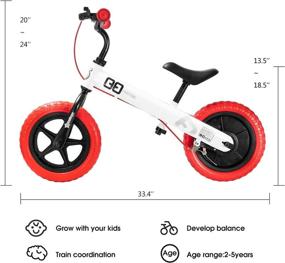 img 3 attached to 🚲 HAPTOO Balance Bike: Adjustable Seat & Handle for Toddlers, Ages 2-6 - Ideal Walking Bicycle for Boys & Girls