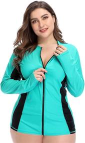 img 4 attached to ATTRACO Womenss Sleeve Rashgurad Shirt Women's Clothing for Swimsuits & Cover Ups