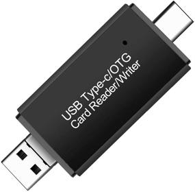 img 3 attached to 📱 Portable 3-in-1 USB Card Reader with Micro USB, Type C, OTG Function for PC, Laptop, Smartphones, and Tablets - SD/TF Card Adapter for Enhanced Memory Access