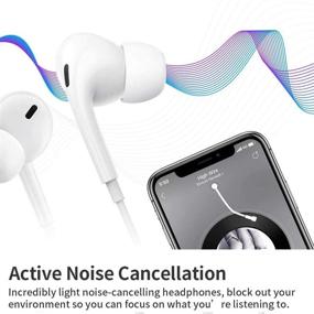 img 2 attached to 🎧 Samsung/Apple Earbuds (2 Pack): White Wired Headset with Mic, Volume Control, and Call Answer for iPhone, Samsung, iPad, Android, and More [MFi Certified]