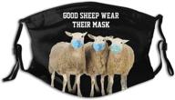 🐑 hilarious funny sheep print mask: breathable & washable with filter - perfect gift for adults & teens - anti dust balaclava cover logo