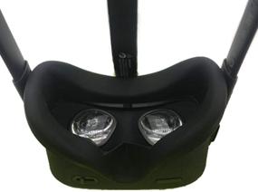 img 1 attached to 🎮 KT-CASE Покрытие для Oculus Quest | VR кремниевое лицевое покрытие для Oculus Quest - Против пота, предотвращение светопропускания, стиральный глазной патч (черный)