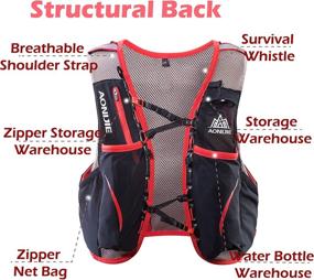 img 3 attached to 🏃 TRIWONDER Lightweight Deluxe Running Race Hydration Vest Backpack Water Pack for Marathoners