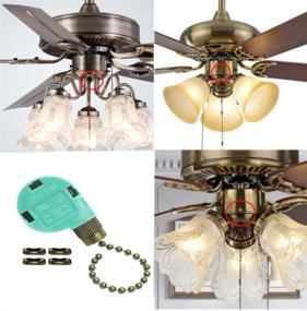 img 2 attached to 🔧 Hyamass 2pcs Bronze Ceiling Fan Switch 3 Speed 4 Wire Zing Ear ZE-268S6 Pull Chain Switch Control Replacement - Ideal for Ceiling Fans, Wall Lamps, and Cabinet Light