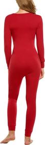 img 1 attached to 👚 Hotouch Women's Long Sleeve Onesie Pajamas | Adult Union Suit Thermal Underwear | One Piece Bodysuit Sleepwear | Sizes S-XXL