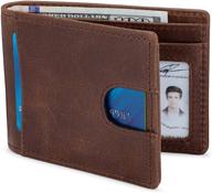 👔 discover the ultimate nkpt premium grain leather wallet for stylish men logo