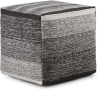 🪑 simplihome naya cube pouf: stylish grey melange footstool for living, bedroom, and kids room logo