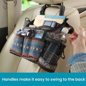 img 3 attached to 🚗 Enhance Your Travel Experience with the High Road SwingAway Patterned Car Front Seat Organizer (Southwest)