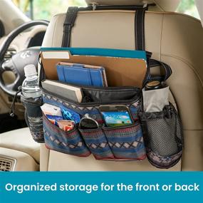 img 2 attached to 🚗 Enhance Your Travel Experience with the High Road SwingAway Patterned Car Front Seat Organizer (Southwest)