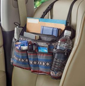 img 4 attached to 🚗 Enhance Your Travel Experience with the High Road SwingAway Patterned Car Front Seat Organizer (Southwest)