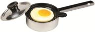 🍳 non-stick aluminum single egg poacher with cover - ideal for individuals (1 each) logo