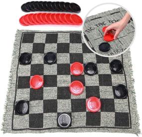 img 4 attached to Checkers Adults Reversible Outdoor Backyard