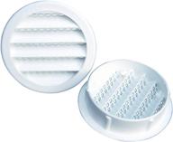 🔳 maurice franklin louver-3&#34; round white polypropylene plastic louver with insect screen system (4-pack). item #3&#34; plw-100 logo