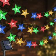 🌟 outdoor solar star string lights, 40ft 100 led christmas lights with 8 lighting modes, ip65 waterproof fairy lights for patio garden yard xmas wedding party - solar battery powered decorations логотип