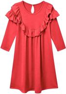 платье для девочек perfashion с воланами на рукавах, бордового цвета логотип