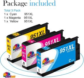 img 3 attached to 🖨️ Clorisun Compatible Ink Cartridge Replacement for HP 951XL: Reliable Performance for HP OfficeJet Pro Printers, 3 Pack (1 Magenta 1 Cyan 1 Yellow)